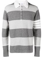 Thom Browne pull rayé en jacquard - Gris - thumbnail