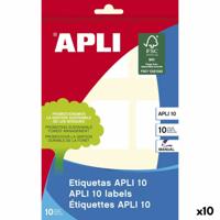 Klevende etiketten Apli Wit 10 Lakens 32 x 41 mm (10 Stuks)