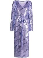 ROTATE BIRGER CHRISTENSEN robe-portefeuille à ornements de sequins - Violet - thumbnail