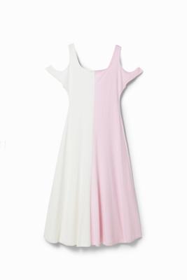 Midi-jurk met schouderbandjes Maitrepierre - WHITE - L Midi-jurk met schouderbandjes Maitrepierre - WHITE - L