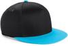 Beechfield CB615 Youth Size Snapback - Black/Surf Blue - One Size