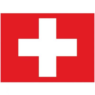 Vlag van Zwitserland stickers - 10x stuks - 7 x 10 cm - Landen - Zwitserlandanse vlaggetjes