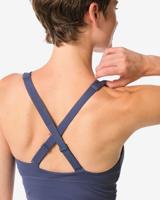 HEMA Voorgevormde sportbh light support zonder beugel donkerblauw (donkerblauw)