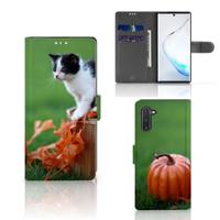 Samsung Galaxy Note 10 | Telefoonhoesje | Met pasjeshouder | Kitten