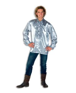 Ruche blouse zilver