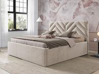 Tweepersoonsbed AZARO 180x200 cm ivoor