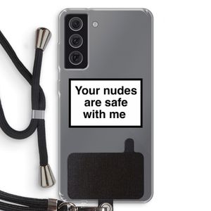 Safe with me: Samsung Galaxy S21 FE Transparant Hoesje met koord