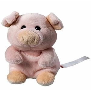 Schmoozies Knuffeldier varken/big - Pluche - 11 cm - boerderij dieren knuffel