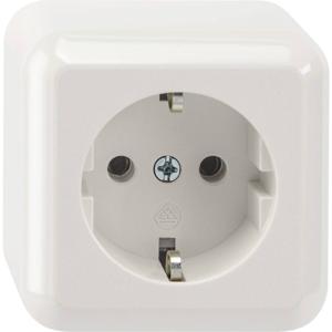 Merten MEG2301-8719 Wandcontactdoos met randaarde Compleet 1-voudig Polar-wit 1 stuk(s)