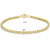 Armband Tennis geelgoud-zirconia wit 3 mm 19 cm Armband Tennis geelgoud-zirconia wit 3 mm 19 cm