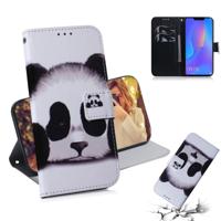 Panda patroon gekleurde tekening horizontale Flip lederen case voor Huawei P Smart + 2019/Nova 3i met houder & card slots & portemonnee