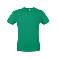 Groen basic t-shirt met ronde hals voor heren van katoen 2XL (56)  - - thumbnail