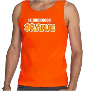 Tanktop ik juich voor oranje Holland / Nederland supporter EK/ WK oranje voor dames S  -