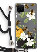 No flowers without bees: Samsung Galaxy A12 Transparant Hoesje met koord