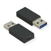 Value Adapter, USB 3.2 Gen 1, Type A - C, M/F USB Type A USB Type C Zwart - thumbnail