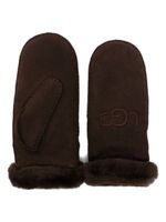 UGG mitaines en peau lainée à logo brodé - Marron - thumbnail