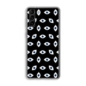 Eyes pattern: Samsung Galaxy S21 Plus Transparant Hoesje