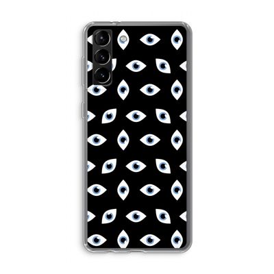Eyes pattern: Samsung Galaxy S21 Plus Transparant Hoesje