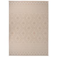 VidaXL Buitenkleed met patroon platgeweven 200x280 cm bruin