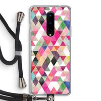 Gekleurde driehoekjes: OnePlus 8 Transparant Hoesje met koord