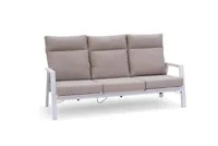 Trestino verstelbare loungebank lectoure 3-zits wit