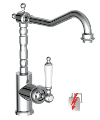 Schutte OLD STYLE ééngreepsmengkraan keuken met hoge uitloop | lage druk | chroom
 72590