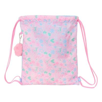 Rugtas met Koordjes BlackFit8 Smile Blauw Roze 35 x 40 x 1 cm
