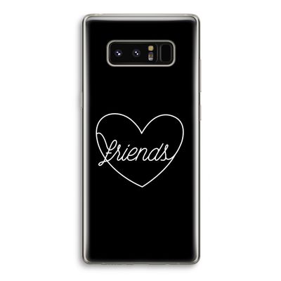 Friends heart black: Samsung Galaxy Note 8 Transparant Hoesje