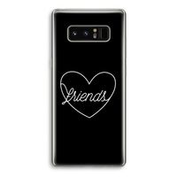 Friends heart black: Samsung Galaxy Note 8 Transparant Hoesje