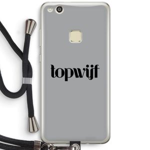 Topwijf Grijs Zwart: Huawei Ascend P10 Lite Transparant Hoesje met koord