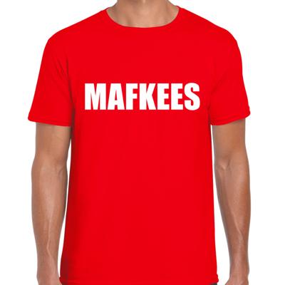 Verkleed T-shirt voor heren - MAFKEES - rood - carnaval / foute party Verkleed T-shirt voor heren - MAFKEES - rood - carnaval / foute party