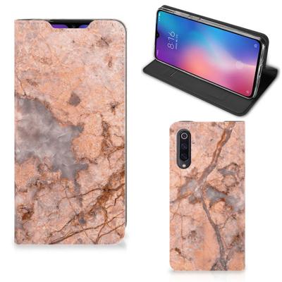 Xiaomi Mi 9 | Standcase | Marmer Oranje