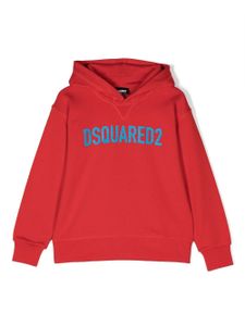 DSQUARED2 KIDS hoodie en coton à logo imprimé - Rouge