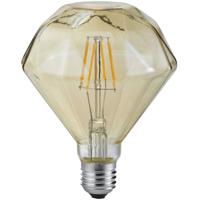 LED Filament Lamp E27 - 4W Warm Wit 2700K - Amber & Aluminium