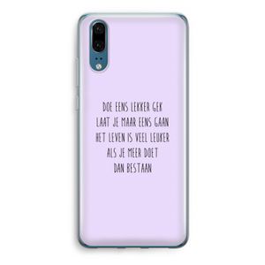 Gek: Huawei P20 Transparant Hoesje