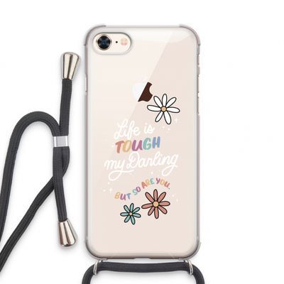Tough Life: iPhone 7 Transparant Hoesje met koord