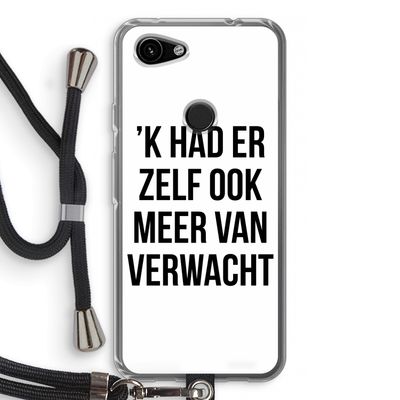 Meer verwacht: Pixel 3a Transparant Hoesje met koord