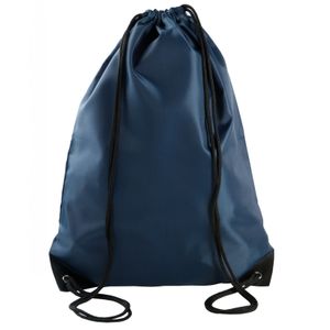 2x stuks sport gymtas/draagtas navy blauw met rijgkoord 34 x 44 cm van polyester