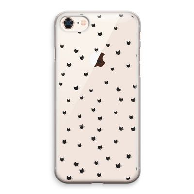 Kleine kattenkopjes: iPhone 8 Transparant Hoesje