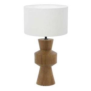 Light Living tafellamp Gregor - wit - hout - 17 cm - E27 fitting -