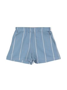 Douuod Kids short droit à rayures - Bleu