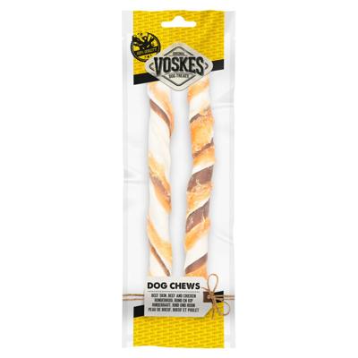 Stick rund/huid/kip 25 cm 2st - Voskes