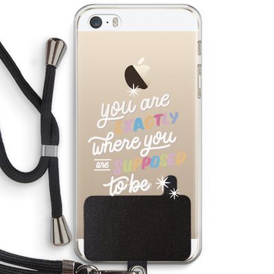 Right Place: iPhone 5 / 5S / SE Transparant Hoesje met koord