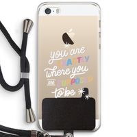Right Place: iPhone 5 / 5S / SE Transparant Hoesje met koord