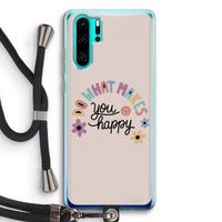 Happy days: Huawei P30 Pro Transparant Hoesje met koord