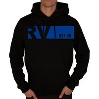 Rugby Vintage - Italië Colour Banner Hoodie - Zwart/Blauw