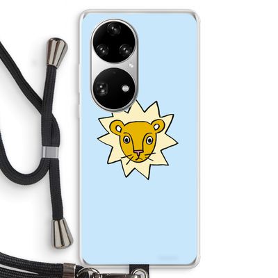 Kleine leeuw: Huawei P50 Pro Transparant Hoesje met koord
