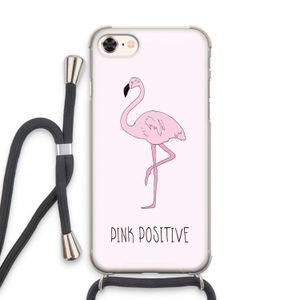 Pink positive: iPhone 8 Transparant Hoesje met koord