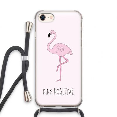Pink positive: iPhone 8 Transparant Hoesje met koord