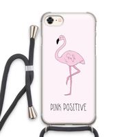 Pink positive: iPhone 8 Transparant Hoesje met koord
